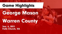 George Mason  vs Warren County Game Highlights - Jan. 6, 2021