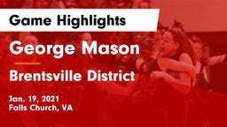 George Mason  vs Brentsville District  Game Highlights - Jan. 19, 2021