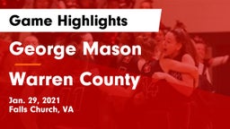 George Mason  vs Warren County Game Highlights - Jan. 29, 2021