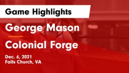 George Mason  vs Colonial Forge  Game Highlights - Dec. 6, 2021