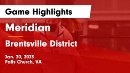 Meridian  vs Brentsville District  Game Highlights - Jan. 20, 2023