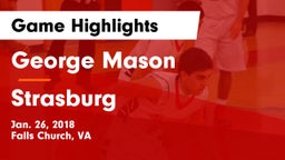 George Mason  vs Strasburg  Game Highlights - Jan. 26, 2018