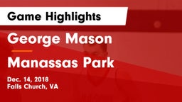 George Mason  vs Manassas Park Game Highlights - Dec. 14, 2018
