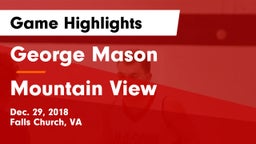 George Mason  vs Mountain View Game Highlights - Dec. 29, 2018