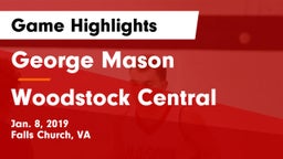 George Mason  vs Woodstock Central  Game Highlights - Jan. 8, 2019