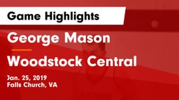 George Mason  vs Woodstock Central  Game Highlights - Jan. 25, 2019