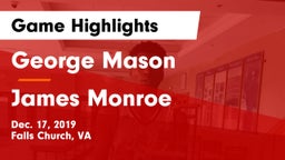 George Mason  vs James Monroe  Game Highlights - Dec. 17, 2019