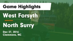 West Forsyth  vs North Surry Game Highlights - Dec 27, 2016