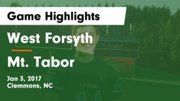 West Forsyth  vs Mt. Tabor  Game Highlights - Jan 3, 2017