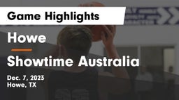 Howe  vs Showtime Australia Game Highlights - Dec. 7, 2023
