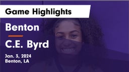 Benton  vs C.E. Byrd  Game Highlights - Jan. 3, 2024