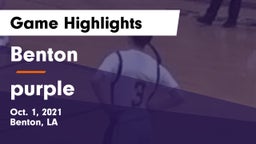 Benton  vs purple Game Highlights - Oct. 1, 2021
