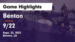 Benton  vs 9/22 Game Highlights - Sept. 22, 2022