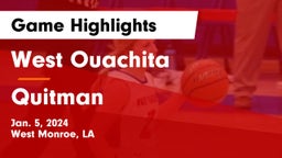 West Ouachita  vs Quitman  Game Highlights - Jan. 5, 2024