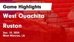 West Ouachita  vs Ruston  Game Highlights - Jan. 19, 2024