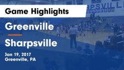 Greenville  vs Sharpsville Game Highlights - Jan 19, 2017