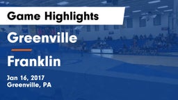 Greenville  vs Franklin  Game Highlights - Jan 16, 2017