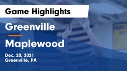 Greenville  vs Maplewood  Game Highlights - Dec. 20, 2021