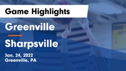 Greenville  vs Sharpsville  Game Highlights - Jan. 24, 2022