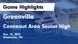 Greenville  vs Conneaut Area Senior High Game Highlights - Jan. 16, 2023