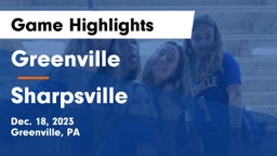 Greenville  vs Sharpsville  Game Highlights - Dec. 18, 2023