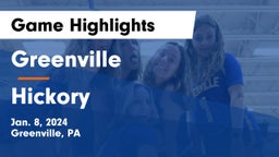 Greenville  vs Hickory  Game Highlights - Jan. 8, 2024
