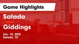 Salado   vs Giddings  Game Highlights - Jan. 10, 2020