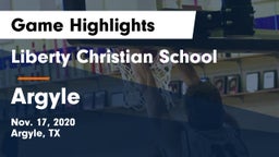 Liberty Christian School  vs Argyle  Game Highlights - Nov. 17, 2020