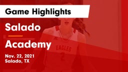 Salado   vs Academy  Game Highlights - Nov. 22, 2021