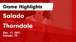 Salado   vs Thorndale  Game Highlights - Dec. 17, 2021