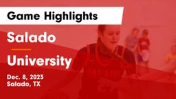 Salado   vs University  Game Highlights - Dec. 8, 2023