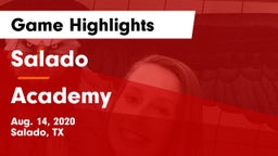Salado   vs Academy  Game Highlights - Aug. 14, 2020