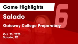Salado   vs Gateway College Preparatory Game Highlights - Oct. 23, 2020