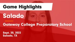 Salado   vs Gateway College Preparatory School Game Highlights - Sept. 20, 2022