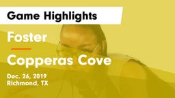 Foster  vs Copperas Cove  Game Highlights - Dec. 26, 2019
