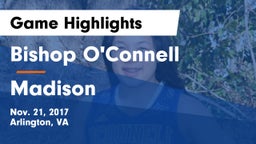 Bishop O'Connell  vs Madison  Game Highlights - Nov. 21, 2017