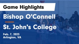 Bishop O'Connell  vs St. John's College  Game Highlights - Feb. 7, 2023