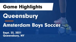Queensbury  vs Amsterdam Boys Soccer Game Highlights - Sept. 23, 2021
