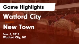 Watford City  vs New Town Game Highlights - Jan. 8, 2018