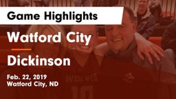 Watford City  vs Dickinson  Game Highlights - Feb. 22, 2019