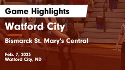 Watford City  vs Bismarck St. Mary's Central  Game Highlights - Feb. 7, 2023