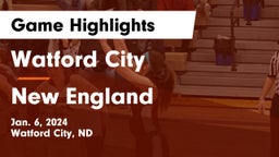 Watford City  vs New England  Game Highlights - Jan. 6, 2024