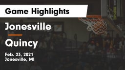 Jonesville  vs Quincy  Game Highlights - Feb. 23, 2021