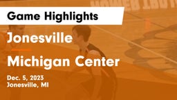 Jonesville  vs Michigan Center  Game Highlights - Dec. 5, 2023