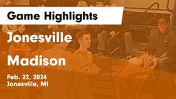 Jonesville  vs Madison  Game Highlights - Feb. 22, 2024