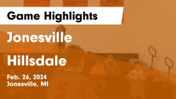 Jonesville  vs Hillsdale  Game Highlights - Feb. 26, 2024