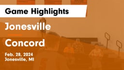 Jonesville  vs Concord  Game Highlights - Feb. 28, 2024