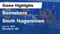 Boonsboro  vs South Hagerstown  Game Highlights - Jan 31, 2017