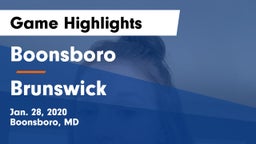 Boonsboro  vs Brunswick  Game Highlights - Jan. 28, 2020