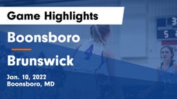 Boonsboro  vs Brunswick  Game Highlights - Jan. 10, 2022
